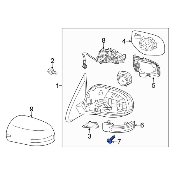 Turn Signal Light Assembly Screw