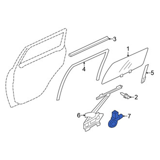 Mitsubishi OE - Rear Right Window Motor