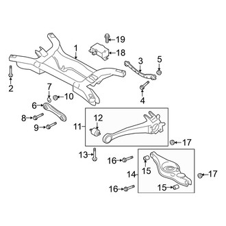 Mitsubishi OE - Rear Suspension - Suspension Components (ES / SE / SEL FWD)
