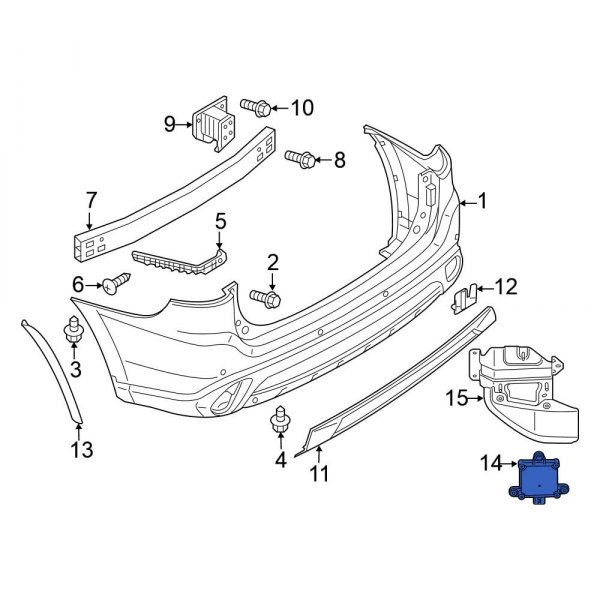 Blind Spot Detection System Warning Sensor