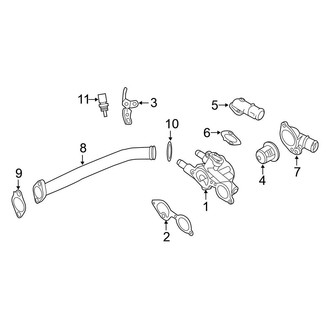 Mitsubishi OE - Cooling - Housing & Components (Thermostat Components), (GT / SEL)