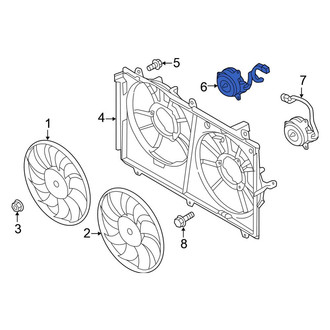 Mitsubishi OE - Right Engine Cooling Fan Motor