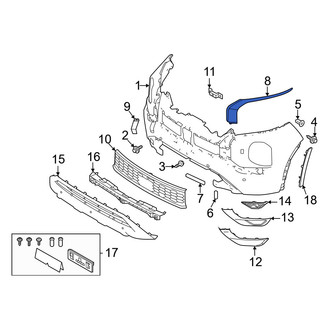 Mitsubishi OE - Front Right Upper Bumper Trim