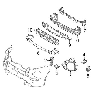 Mitsubishi OE - Front Bumper - Bumper & Components (Structure & Mounting), (ES / SE / SEL)