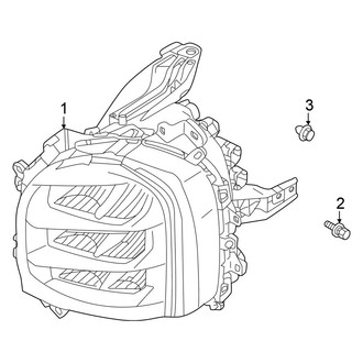 Mitsubishi OE - Front Lamps - Headlamp Components
