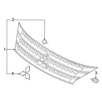 Mitsubishi OE - Hood & Grille - Grille & Components (ES / SE / SEL)