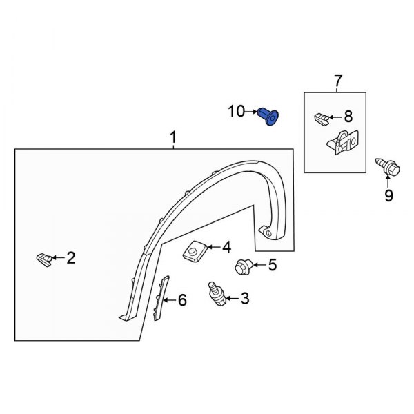 Fender Molding Grommet