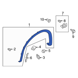 Mitsubishi OE - Front Right Wheel Arch Molding