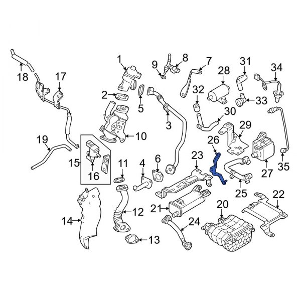 Evaporative Emissions System Line Bracket