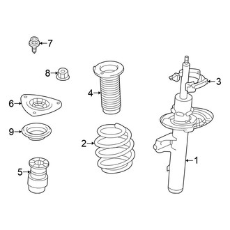 Mitsubishi OE - Front Suspension - Struts & Components (ES / SE / SEL AWD)