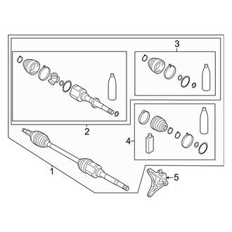 Mitsubishi OE - Front Suspension - Drive Axles (ES / SE / SE Launch Edition / SEL / SEL Launch Edition AWD)