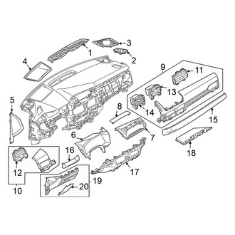 Mitsubishi OE - Instrument Panel Components (ES / SE / SEL)