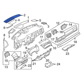 Mitsubishi OE - Center Dashboard Air Vent Trim