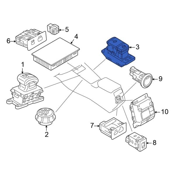 Mitsubishi OE 8606A046 Electronic Parking Brake Control Switch