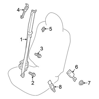 Mitsubishi OE - Restraint Systems - Front Seat Belts