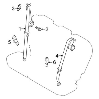 Mitsubishi OE - Restraint Systems - Second Row Seat Belts