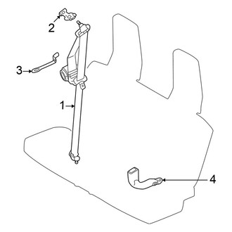 Mitsubishi OE - Restraint Systems - Third Row Seat Belts