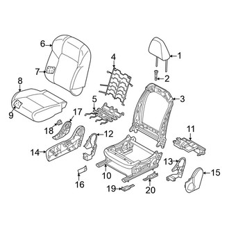 Mitsubishi OE - Seats & Tracks - Passenger Seat Components (W/O Power), (ES / SE)