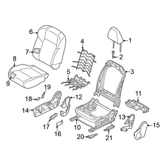Mitsubishi OE - Seats & Tracks - Passenger Seat Components (With Power), (SE / SE Tech / SEL / SEL Premium / SEL Touring)