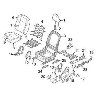 Mitsubishi OE - Seats & Tracks - Driver Seat Components (W/O Power), (ES)