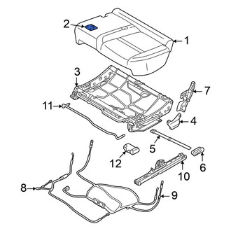 Mitsubishi OE - Center Left Seat Cushion Pad
