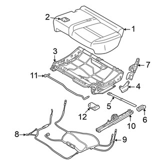 Mitsubishi OE - Seats & Tracks - Second Row Seats (Left Side, Seat Cushion Components), (ES / Platinum Edition)