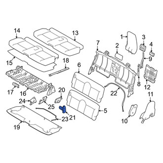 Mitsubishi OE - Rear Left Folding Seat Lock Striker