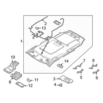Mitsubishi OE - Roof - Interior Trim (W/O Panoramic Roof)