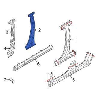 Mitsubishi OE - Left Body B-Pillar Reinforcement