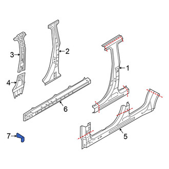 Mitsubishi OE - Left Rocker Panel Reinforcement Bracket