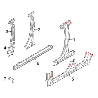 Mitsubishi OE - Pillars, Rocker & Floor - Center Pillar & Rocker (ES / SE / SEL)