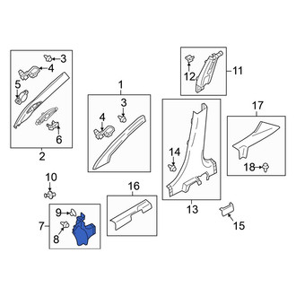 Mitsubishi OE - Left Kick Panel Trim