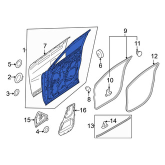 Mitsubishi OE - Front Left Door Shell