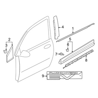 Mitsubishi OE - Front Door - Exterior Trim