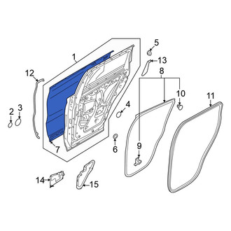 Mitsubishi OE - Front Right Outer Door Outer Panel
