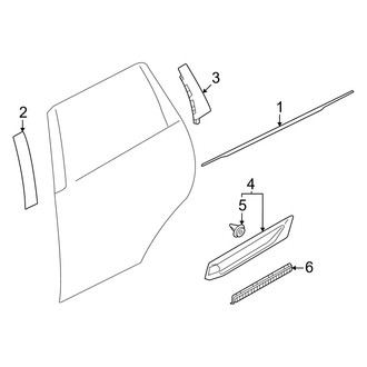 Mitsubishi OE - Rear Door - Exterior Trim
