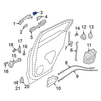 Mitsubishi OE - Front Left Exterior Door Handle Cover