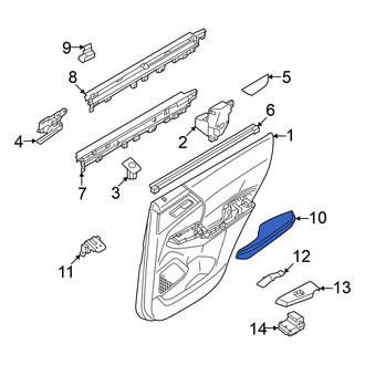 Mitsubishi OE - Rear Right Door Armrest