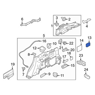 Mitsubishi OE - Rear Right Interior Quarter Panel Trim Panel Access Cover