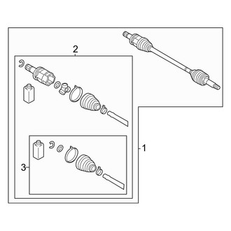 Mitsubishi OE - Rear Suspension - Drive Axles (ES / SE / SE Launch Edition / SEL / SEL Launch Edition AWD)