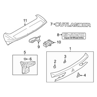 Mitsubishi OE - Lift Gate - Exterior Trim