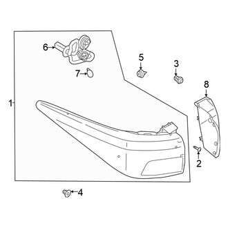Mitsubishi OE - Rear Lamps - Tail Lamps (On Body), (ES / SE / SEL)