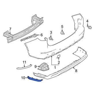 Mitsubishi OE - Rear Left Bumper Trim