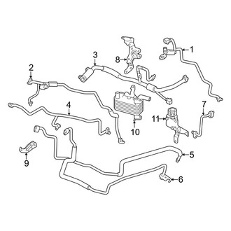 Mitsubishi OE - Air Conditioner & Heater - Rear A/C Lines (ES / SE / SE Tech / SEL / SEL Premium / SEL Touring)