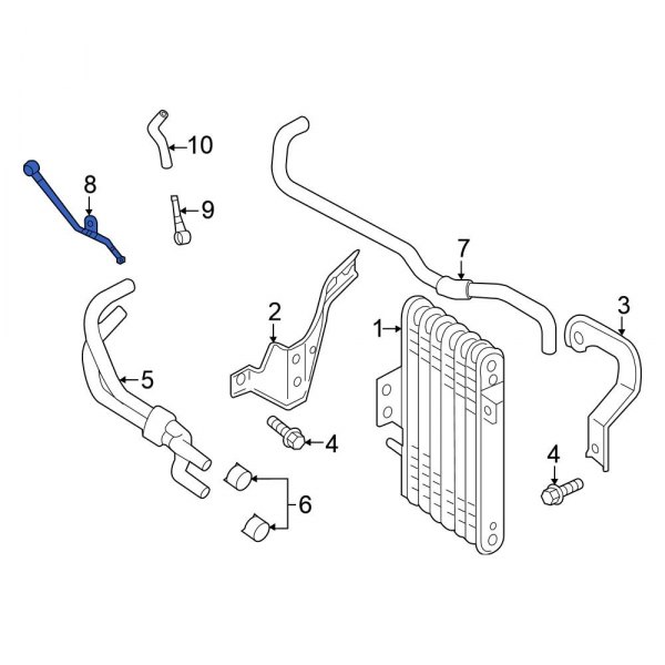 Mitsubishi OE 2922B148 Automatic Transmission Oil Cooler Tube