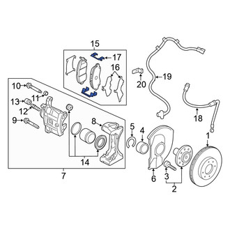 Mitsubishi OE - Front Disc Brake Anti-Rattle Clip