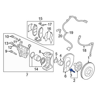 Mitsubishi OE - Front Wheel Lug Stud