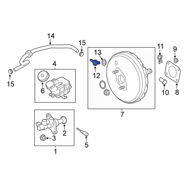 Mitsubishi OE 4630A347 Power Brake Booster Check Valve