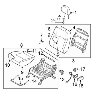 Mitsubishi OE - Front Right Seat Cushion Foam