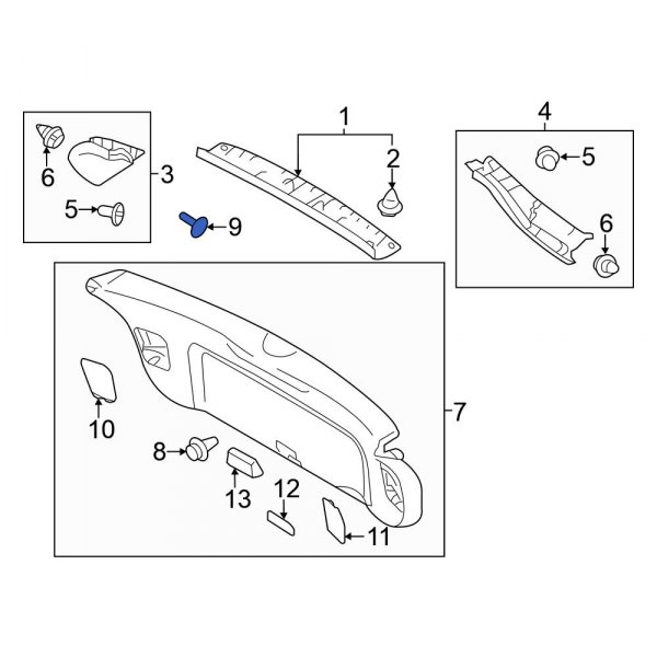 Liftgate Trim Panel Clip